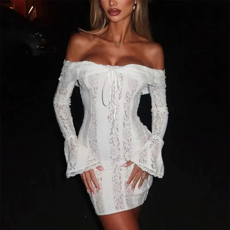 Grace Flare Off-Shoulder Sheath Dress