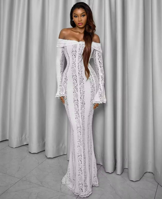 Grace Flare Off-Shoulder Sheath Dress