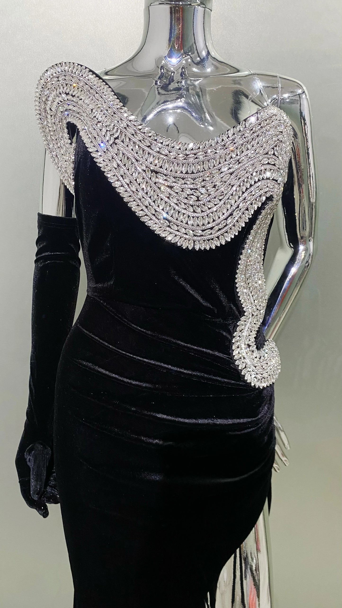 Women Celebrity Sexy Strapless Backless Diamonds Beading Maxi Long Gowns Dress 2024 Elegant Evening Party Club Dress Vestido