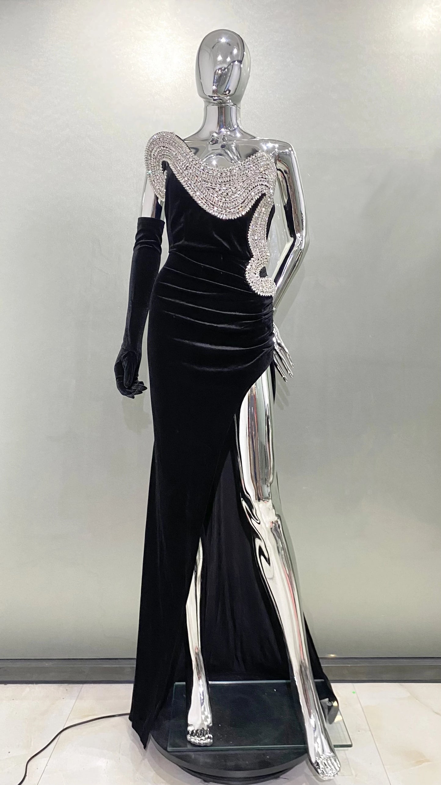 Women Celebrity Sexy Strapless Backless Diamonds Beading Maxi Long Gowns Dress 2024 Elegant Evening Party Club Dress Vestido